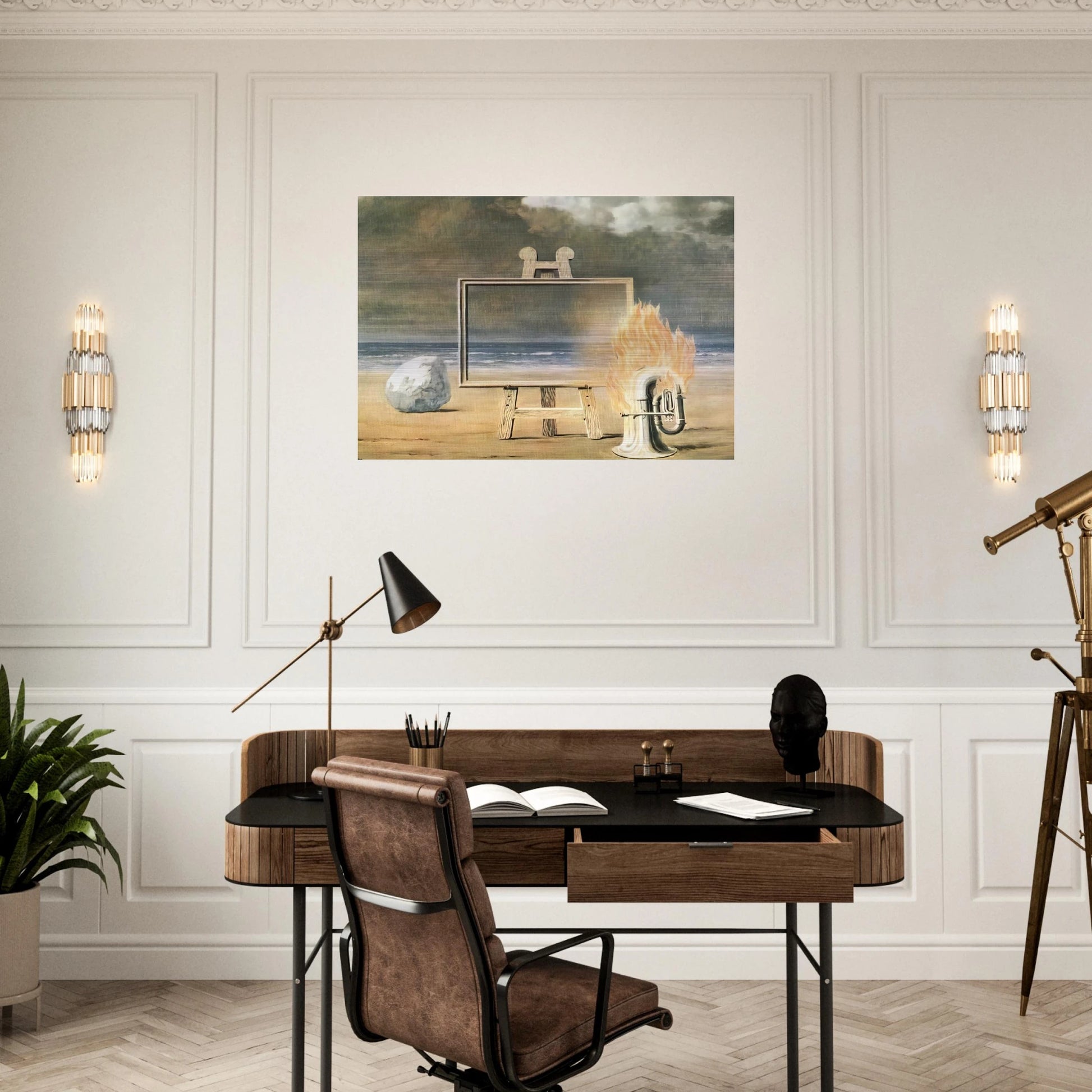 THE FAIR CAPTIVE 1947 - Rene Magritte Brushed Aluminum Print - 70x100 cm / 28x40 inches | Rene Magritte Aluminum Print | Rene Magritte Prints