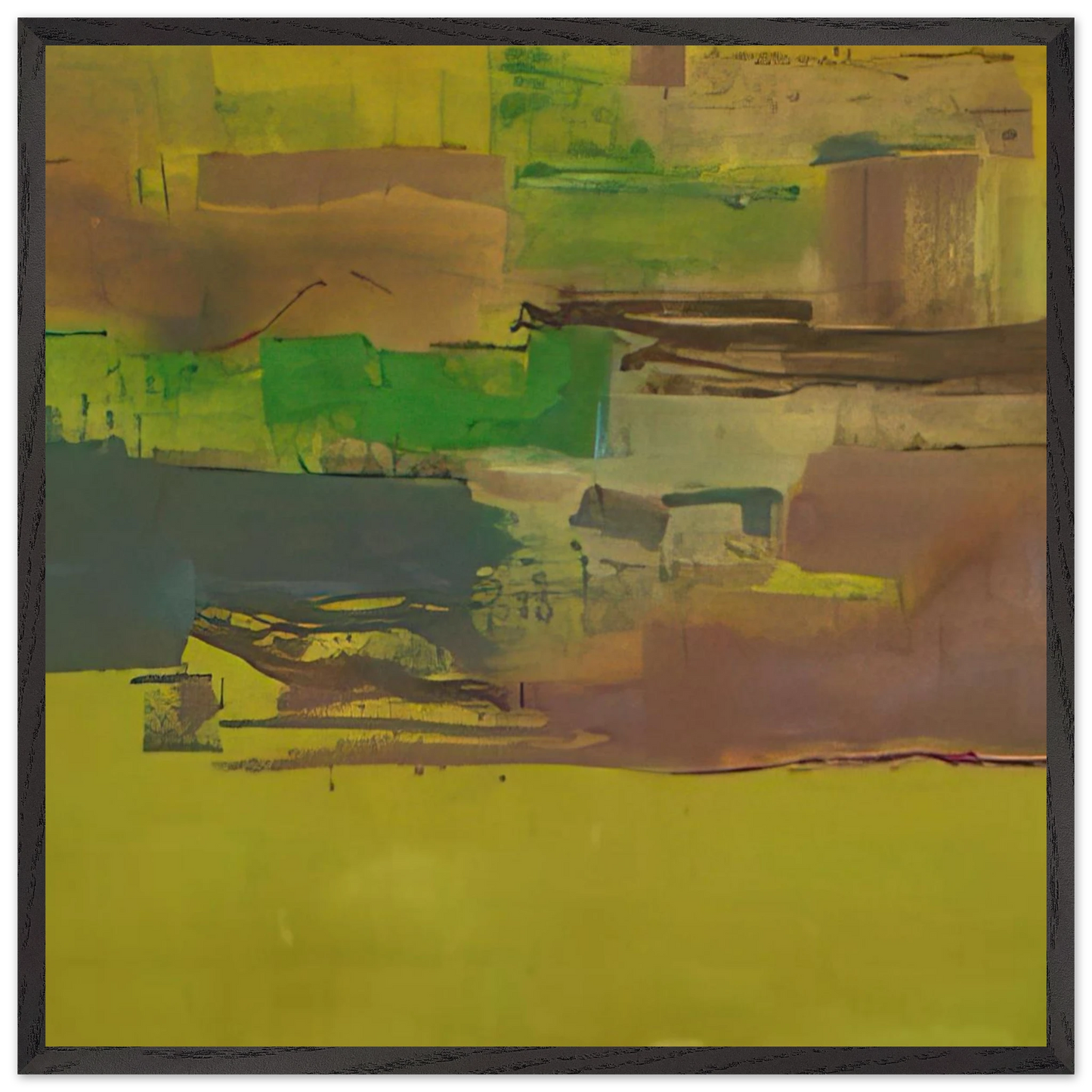 Helen Frankenthaler - August Deep - 1978 Wall art - A1 (59.4 x 84.1  cm) - Premium Wooden Framed Poster With Fine Art Paper-canvas - Wood frame