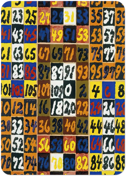 Coordinative Thinking on the Square and Rectangle Per, IV - 1974 By Alfred Jensen Pack of 10 Post Cards | Alfred Jensen Post Cards | A6 (10.5 x 14.8 cm) - 4.1 x 5.8 inches