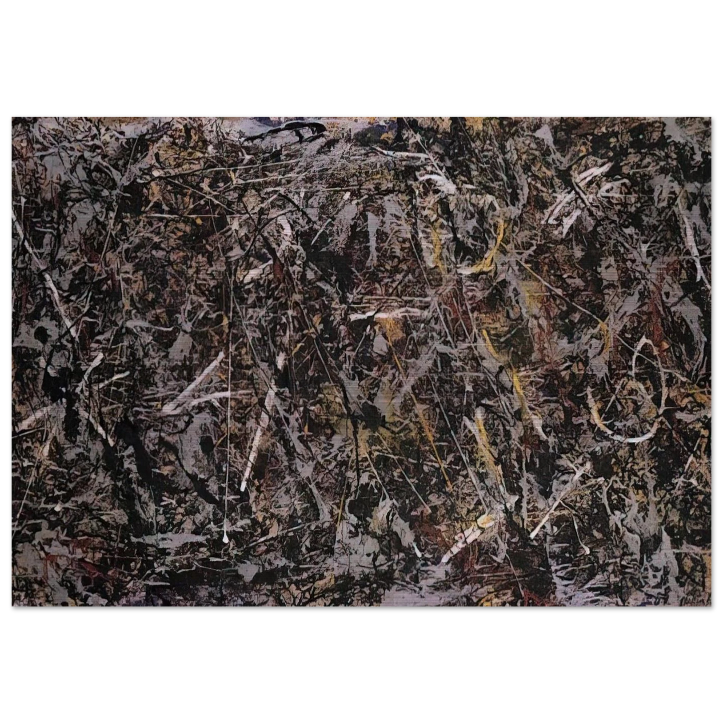 ALCHEMY 1947 - Jackson Pollock Brushed Aluminum Print - 70x100 cm / 28x40 inches | Jackson Pollock Aluminum Print | Jackson Pollock Prints