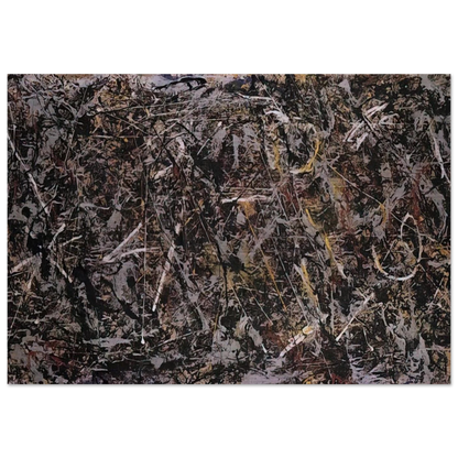 ALCHEMY 1947 - Jackson Pollock Brushed Aluminum Print - 70x100 cm / 28x40 inches | Jackson Pollock Aluminum Print | Jackson Pollock Prints