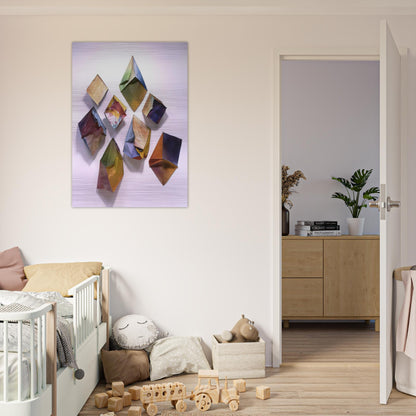 Cubes - Sam Gilliam Brushed Aluminum Print - 70x100 cm / 28x40 inches | Sam Gilliam Aluminum Print | Sam Gilliam Prints