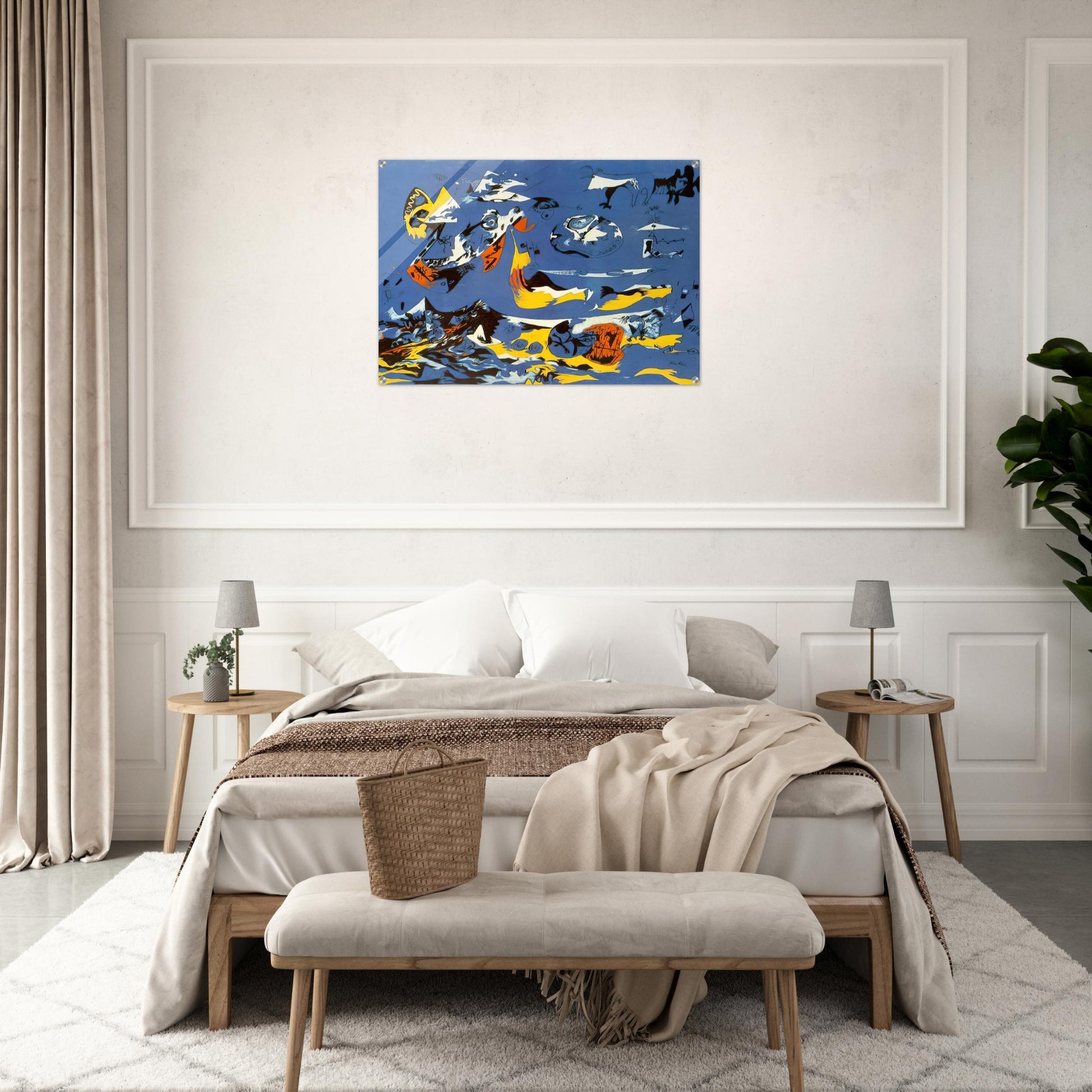 BLUE MOBY DICK - Jackson Pollock Acrylic Print - 70x100 cm / 28x40″ inches | Jackson Pollock Wall Art | Jackson Pollock Prints