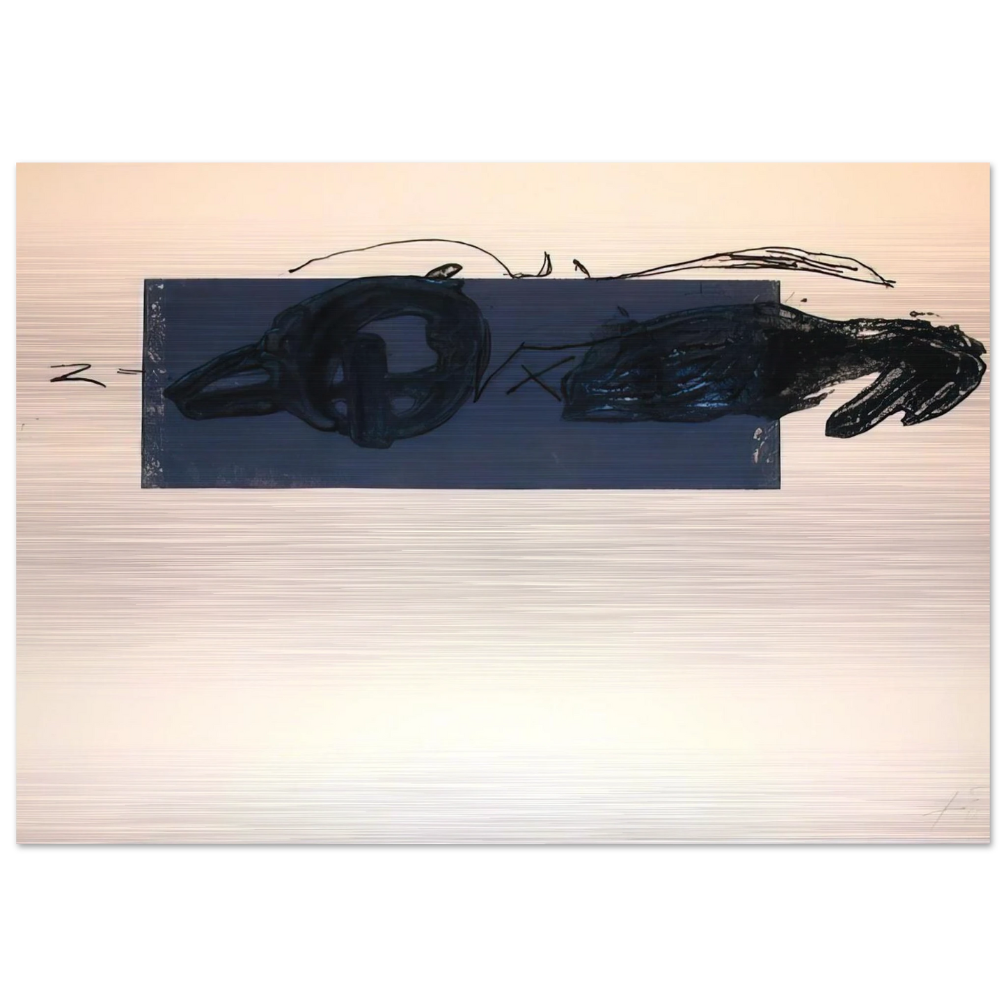 Z 1981 - Antoni Tapies Brushed Aluminum Print - 70x100 cm / 28x40 inches | Antoni Tapies Aluminum Print | Antoni Tapies Prints