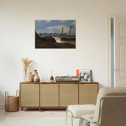 THE PORT OF MORGAT 1882 - Odilon Redon Brushed Aluminum Print - 70x100 cm / 28x40 inches | Odilon Redon Aluminum Print | Odilon Redon Prints