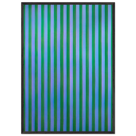 Pink Stripe - 1960 - Gene Davis 70x100 cm / 28x40 inches Framed Art Print – Black Wooden Frame
