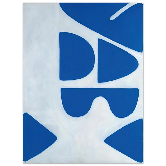 William Scott - Berlin Blues 6 - 1966  75x100 cm / 30x40inches Fine Art Poster