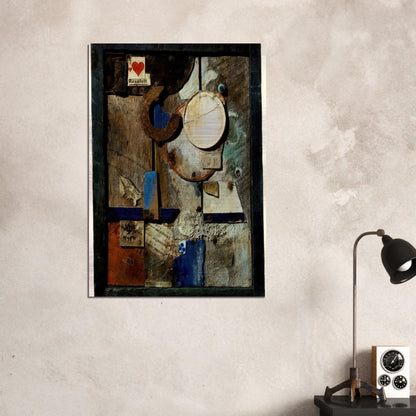 MERZBILD ROSSFETT 1919 - Kurt Schwitters Brushed Aluminum Print - 70x100 cm / 28x40 inches | Kurt Schwitters Aluminum Print | Kurt Schwitters Prints