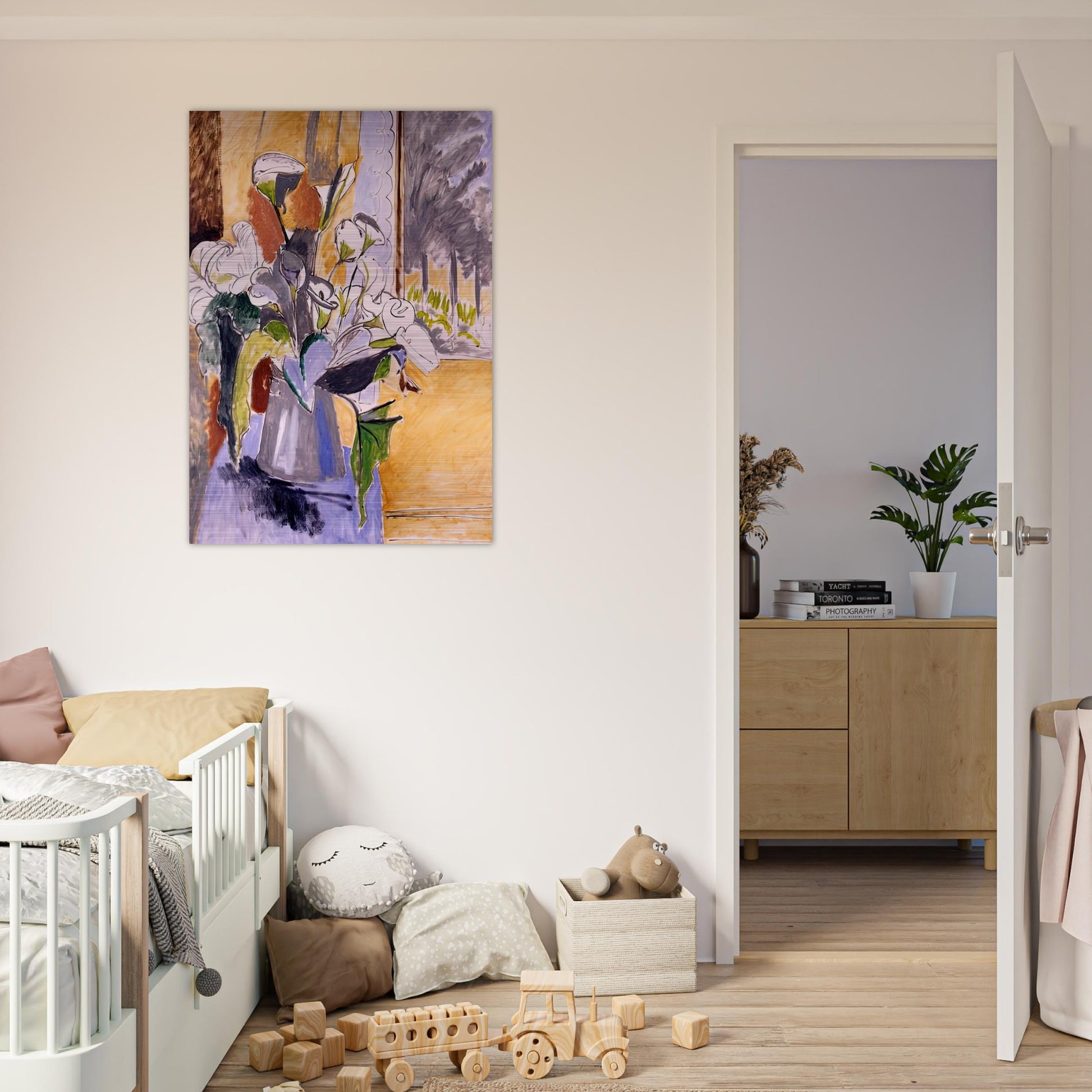 BOUQUET OF FLOWERS ON A VERANDA 1912 - Henri Matisse Brushed Aluminum Print - 70x100 cm / 28x40 inches | Henri Matisse Aluminum Print | Henri Matisse Prints