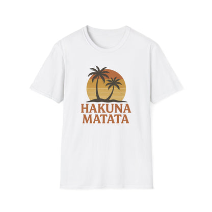 Hakuna Matata Retro Grafisch T-shirt, Geen Zorgen Positieve Vibe Shirt, Vintage 90s Geïnspireerde T-shirt, Feel Good Quote Top, Unisex Cadeau
