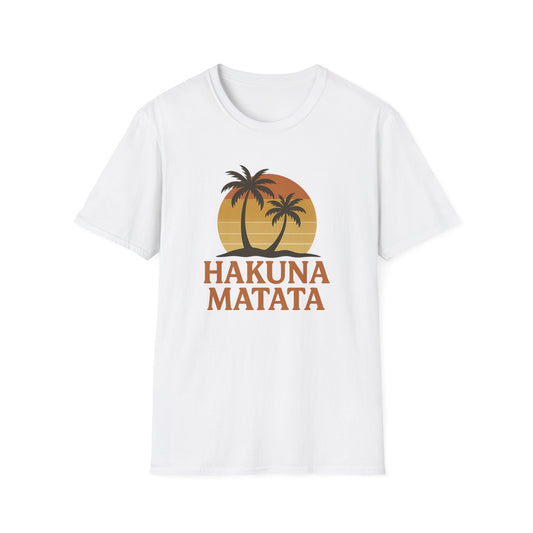 Hakuna Matata Retro Grafisch T-shirt, Geen Zorgen Positieve Vibe Shirt, Vintage 90s Geïnspireerde T-shirt, Feel Good Quote Top, Unisex Cadeau
