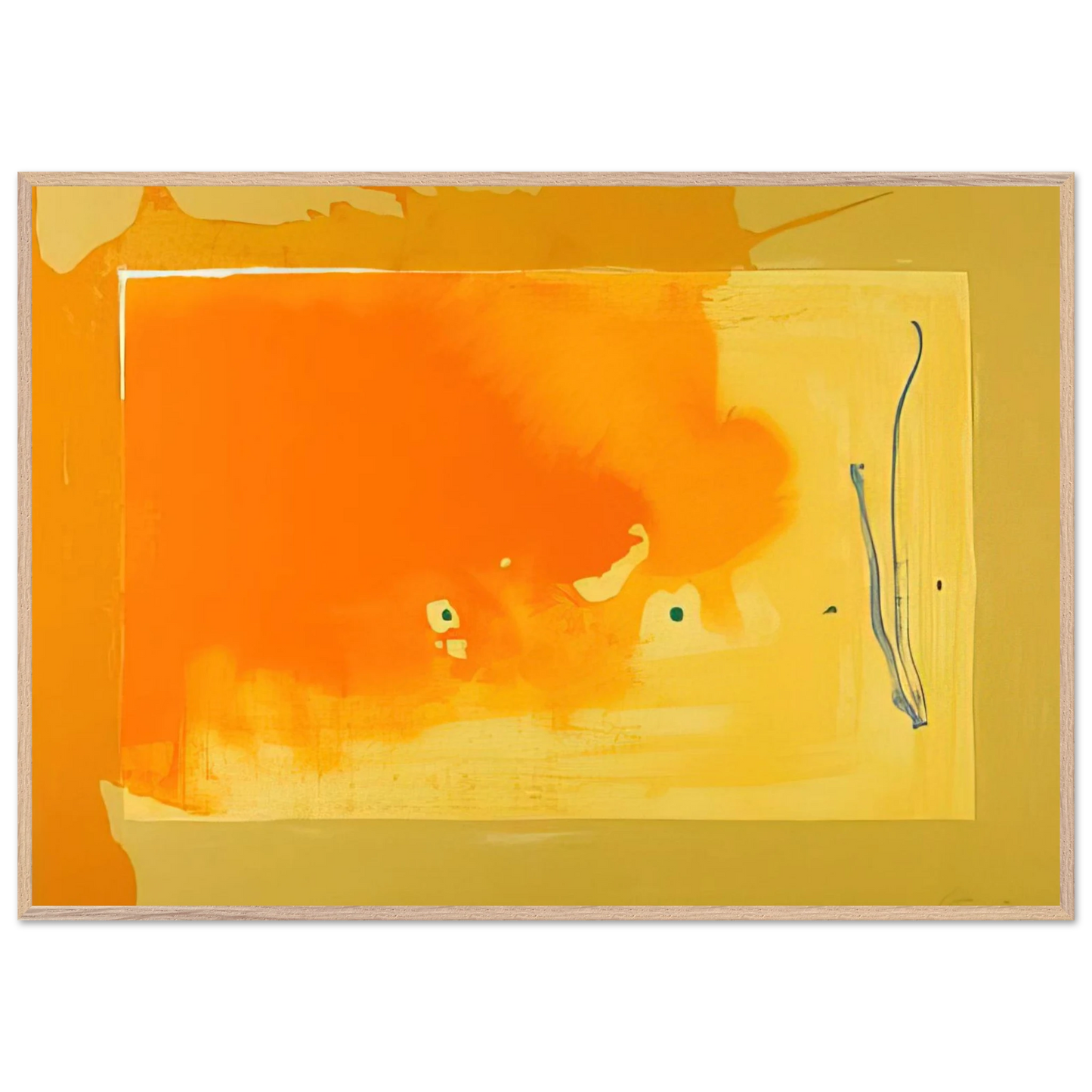 Helen Frankenthaler - Bilbao - 1998 Wall art - 70x100 cm / 28x40 inches - Premium Wooden Framed Poster With Fine Art Paper-canvas - Black frame