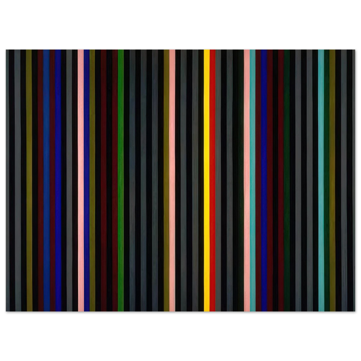Gene Davis - Black Grey Beat - 1964  75x100 cm / 30x40inches Fine Art Poster