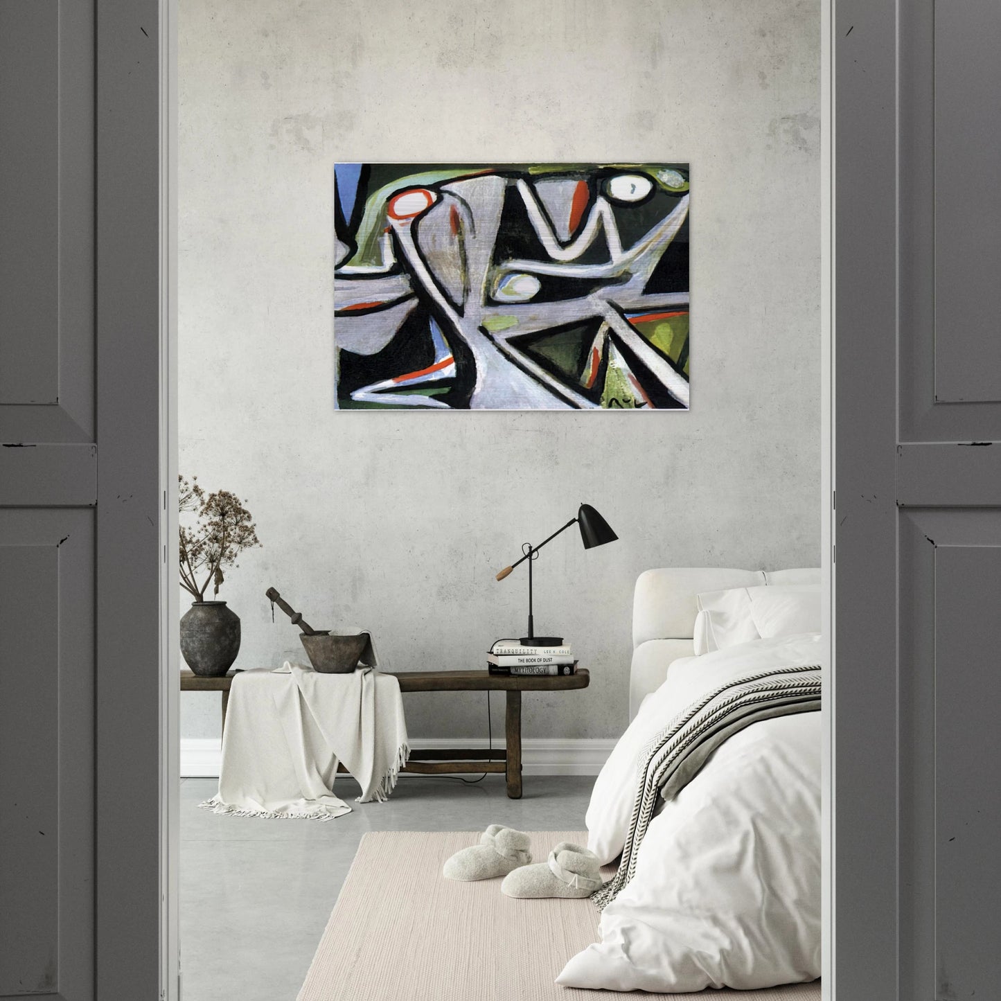 Desertique - 1981 - Bram van Velde Brushed Aluminum Print - 70x100 cm / 28x40 inches | Bram van Velde Aluminum Print | Bram van Velde Prints