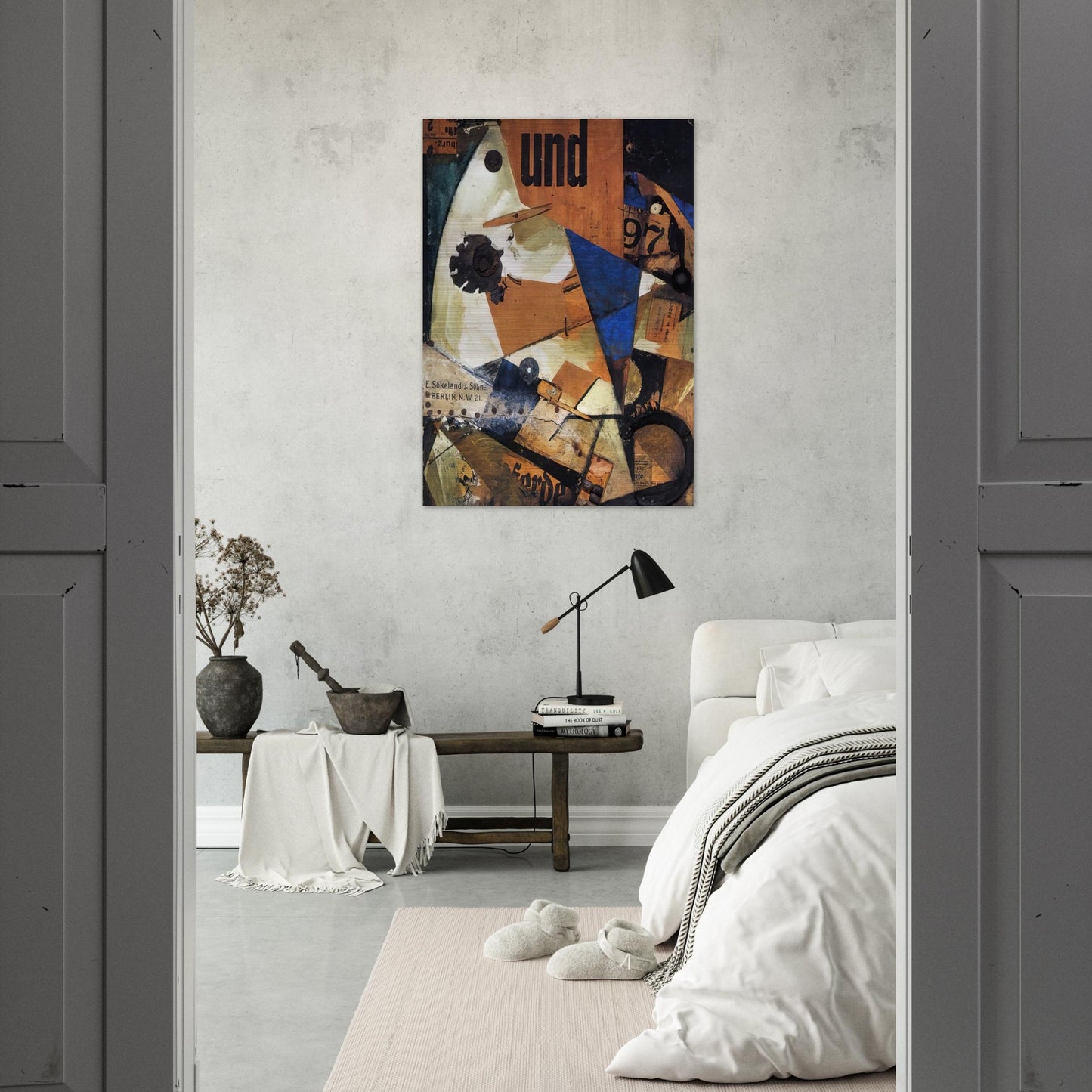 THE AND PICTURE 1919 - Kurt Schwitters Brushed Aluminum Print - 70x100 cm / 28x40 inches | Kurt Schwitters Aluminum Print | Kurt Schwitters Prints