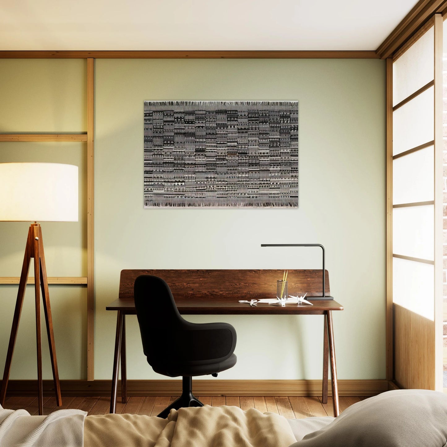 OPEN LETTER 1958 - Anni Albers Brushed Aluminum Print - 70x100 cm / 28x40 inches | Anni Albers Aluminum Print | Anni Albers Prints