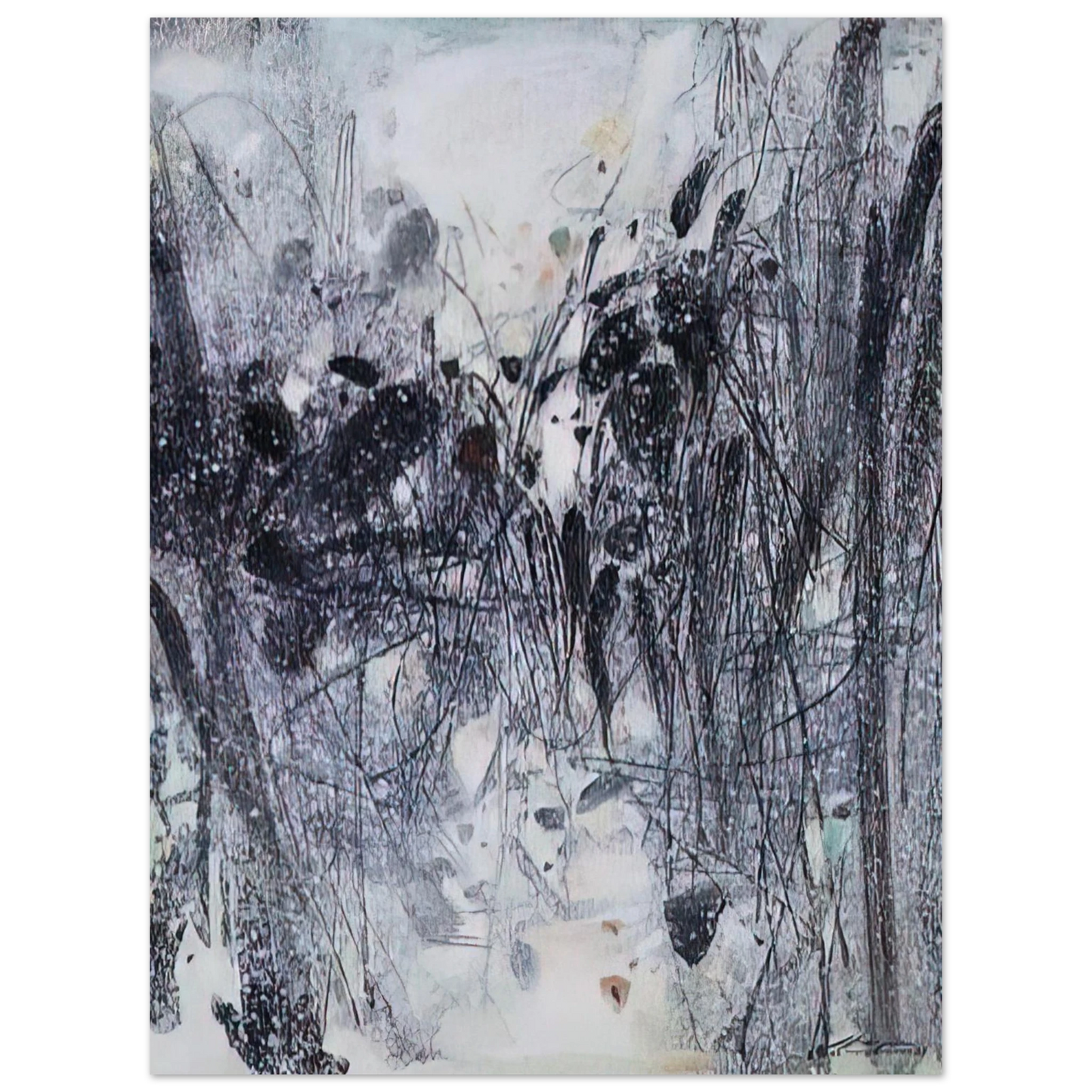 Chu teh Chun - EVOCATION BLEUE 1989  75x100 cm / 30x40inches Fine Art Poster