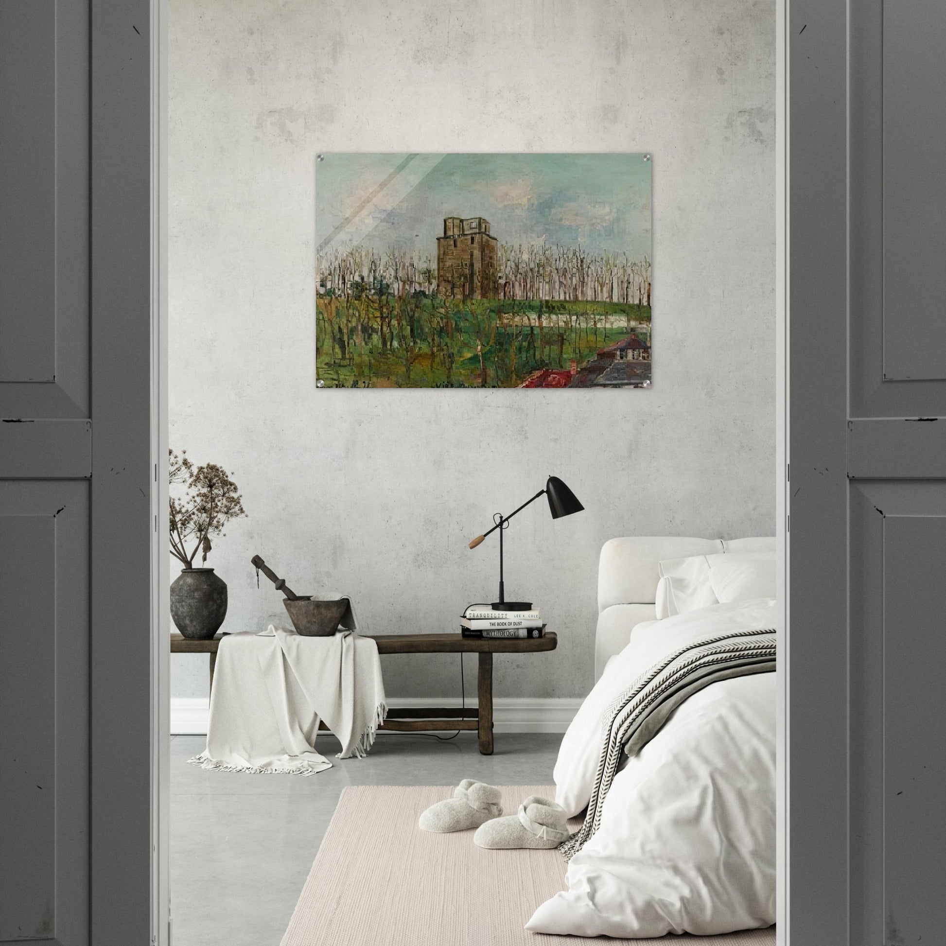 DONJON STREET - Maurice Utrillo Acrylic Print - 70x100 cm / 28x40″ inches