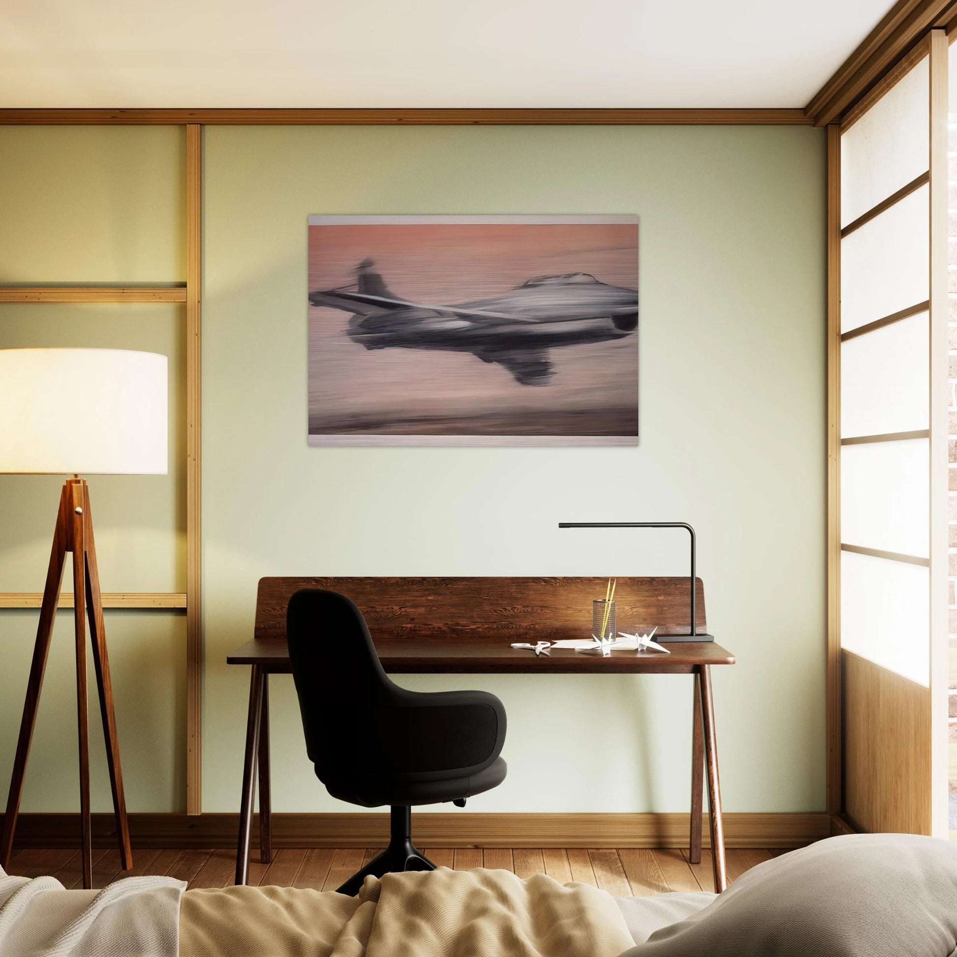JET FIGHTER 1963 - Gerhard Richter Brushed Aluminum Print - 70x100 cm / 28x40 inches | Gerhard Richter Aluminum Print | Gerhard Richter Prints