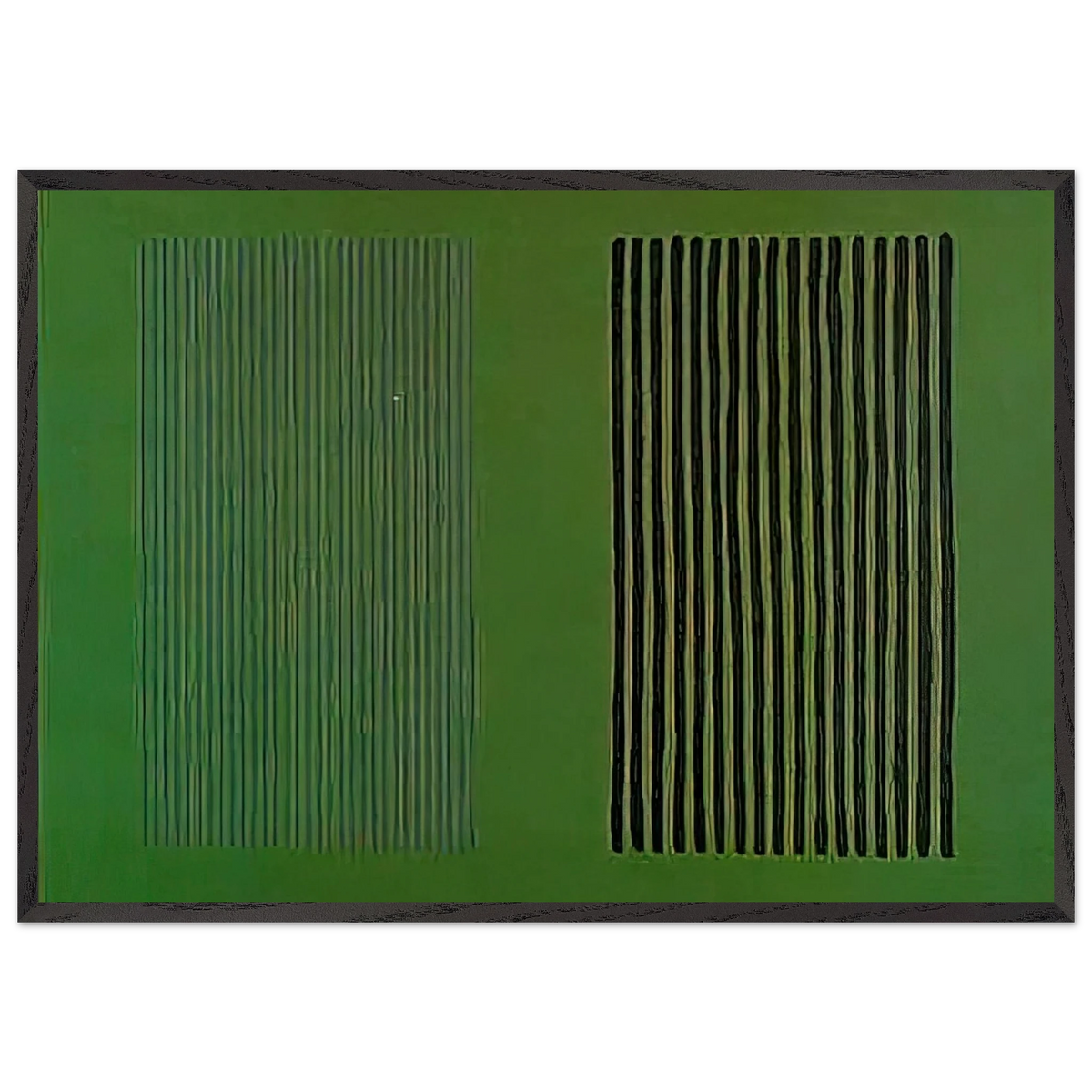 Green Giant - 1980 - Gene Davis 70x100 cm / 28x40 inches Framed Art Print – Black Wooden Frame