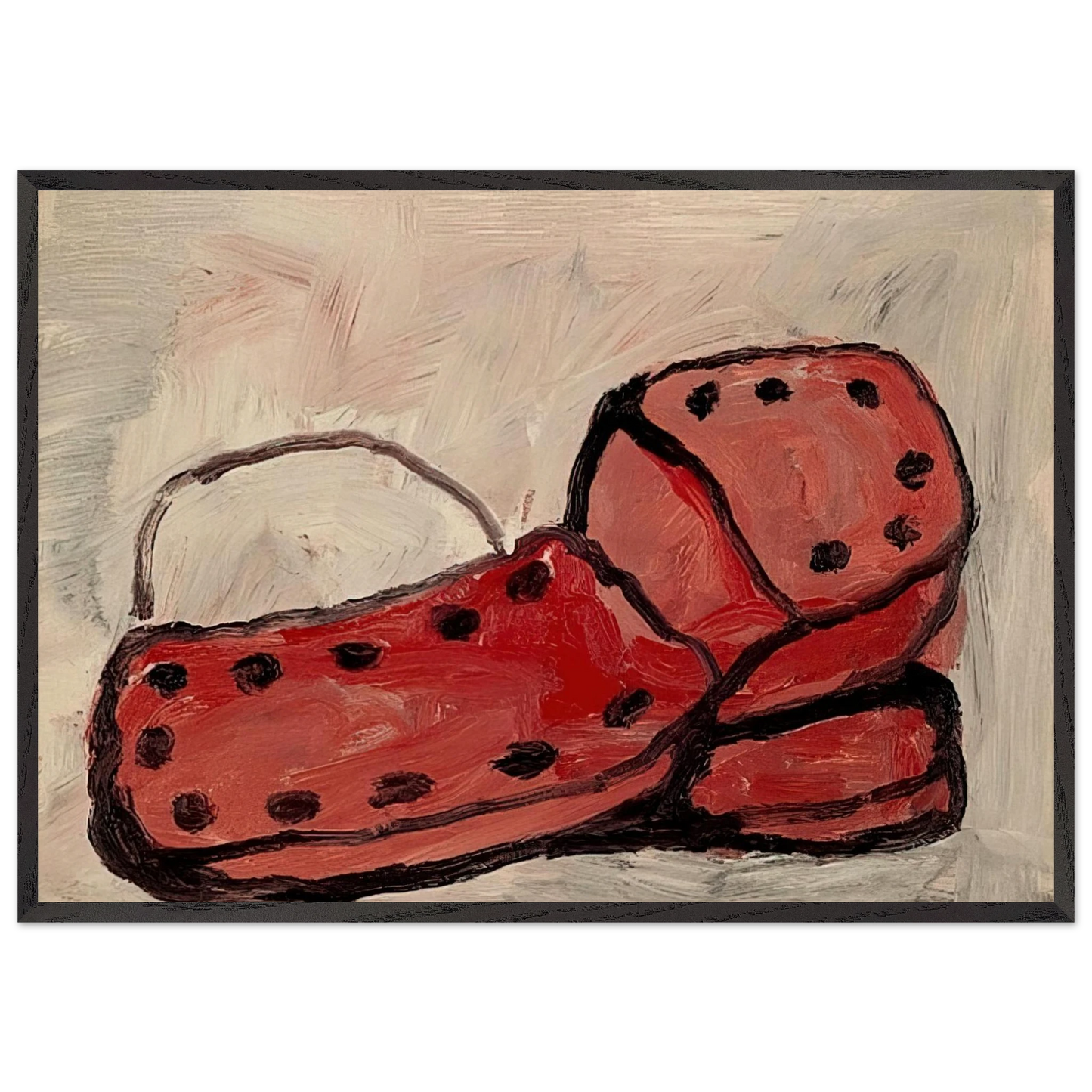SHOES 1968 - Philip Guston 70x100 cm / 28x40 inches Framed Art Print – Black Wooden Frame