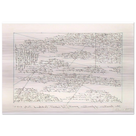 The Location of 14 Points - Sol LeWitt Brushed Aluminum Print - 70x100 cm / 28x40 inches | Sol LeWitt Aluminum Print | Sol LeWitt Prints