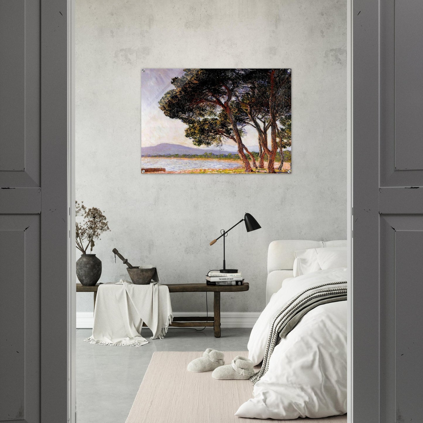 Beach in Juan-les-Pins - claude monet Acrylic Print - 70x100 cm / 28x40″ inches
