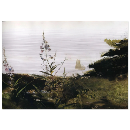 UNDER SAIL - Andrew Wyeth Brushed Aluminum Print - 70x100 cm / 28x40 inches | Andrew Wyeth Aluminum Print | Andrew Wyeth Prints