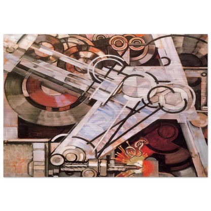 Drill - Frantisek Kupka Brushed Aluminum Print - 70x100 cm / 28x40 inches | Frantisek Kupka Aluminum Print | Frantisek Kupka Prints