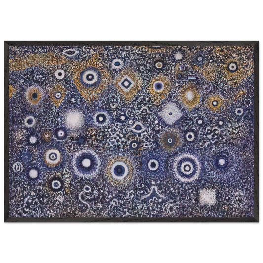 Night Landscape - Richard Pousette-Dart 70x100 cm / 28x40 inches Framed Art Print – Black Wooden Frame