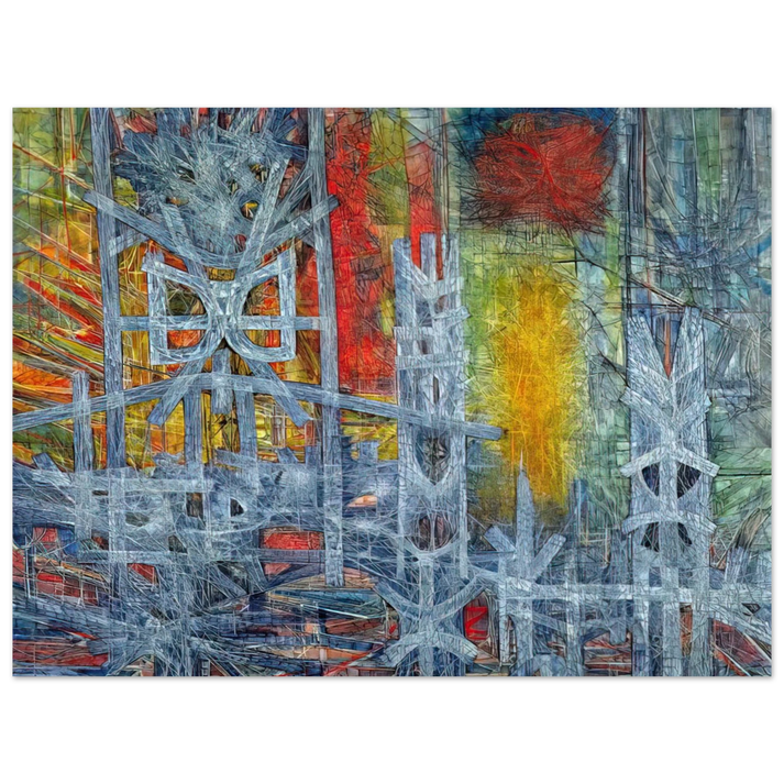 Jimmy Ernst - Silence at Sharpeville - 1962  75x100 cm / 30x40inches Fine Art Poster