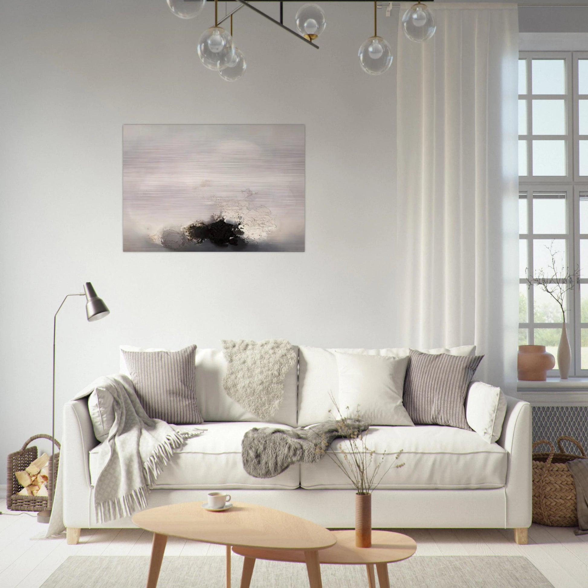 N MERO 148 1959 - Luis Feito Brushed Aluminum Print - 70x100 cm / 28x40 inches | Luis Feito Aluminum Print | Luis Feito Prints
