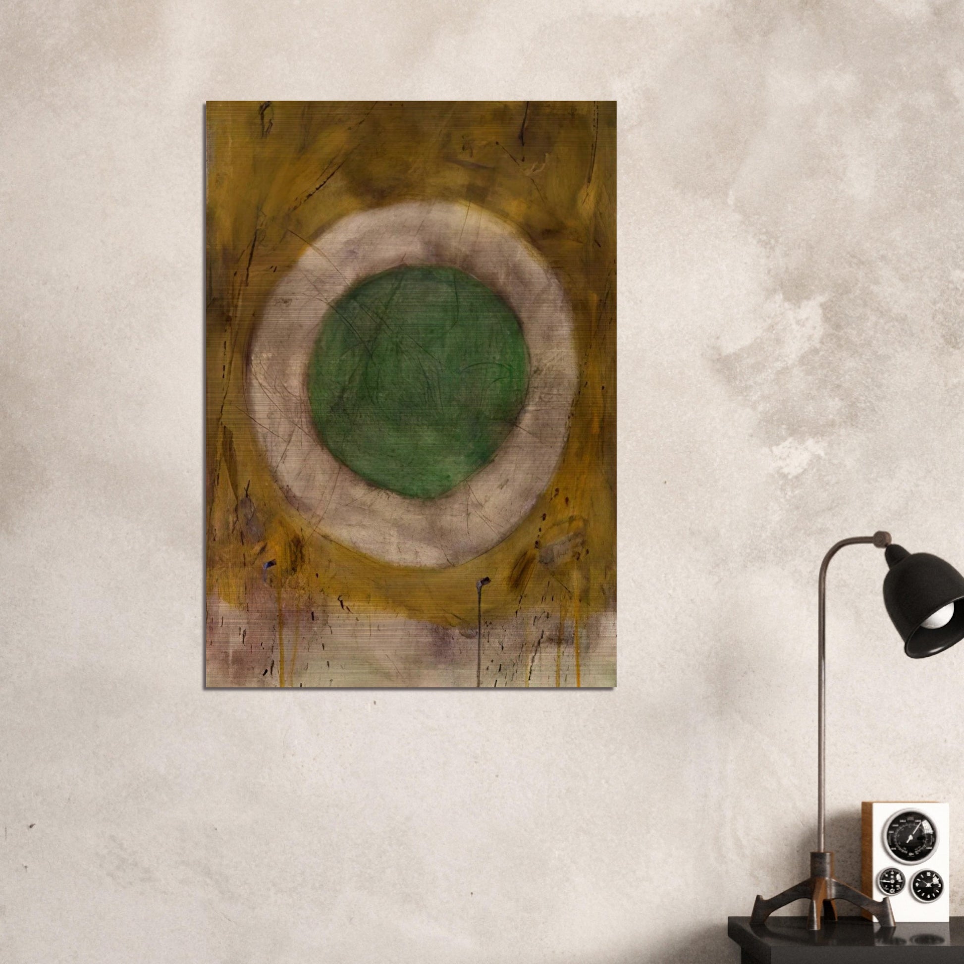 Green Glow - 1958 - Gene Davis Brushed Aluminum Print - 70x100 cm / 28x40 inches | Gene Davis Aluminum Print | Gene Davis Prints