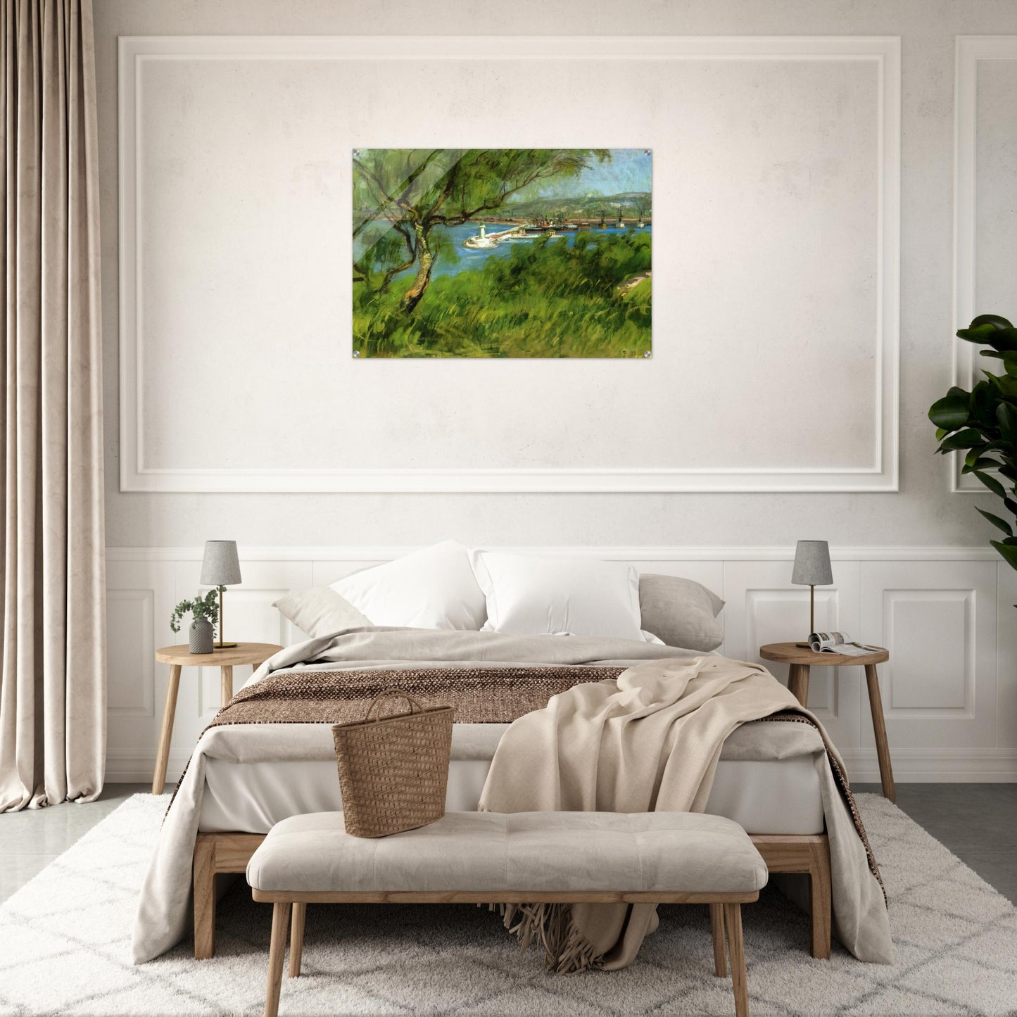 VIEW OF A PORT - Raoul Dufy Acrylic Print - 70x100 cm / 28x40″ inches