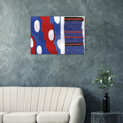 TISSU PROJECT - Sonia Delaunay Brushed Aluminum Print - 70x100 cm / 28x40 inches | Sonia Delaunay Aluminum Print | Sonia Delaunay Prints