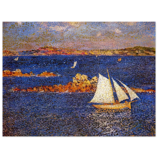 Theo van Rysselberghe - NEAR THE ROCKS OF PER KIRIDEC 1889  75x100 cm / 30x40inches Fine Art Poster