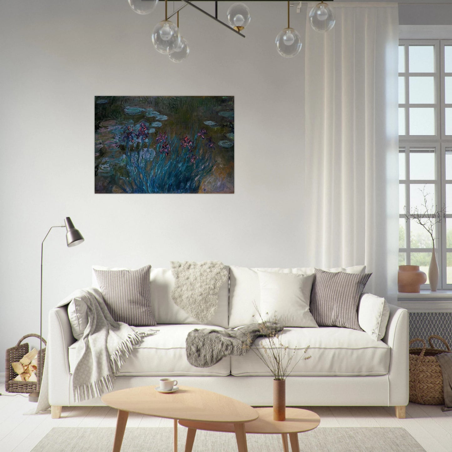 Irises and Water-Lilies - claude monet Brushed Aluminum Print - 70x100 cm / 28x40 inches | claude monet Aluminum Print | claude monet Prints
