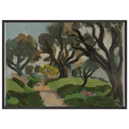 LANDSCAPE 1918 N1 - Henri Matisse 70x100 cm / 28x40 inches Framed Art Print – Black Wooden Frame