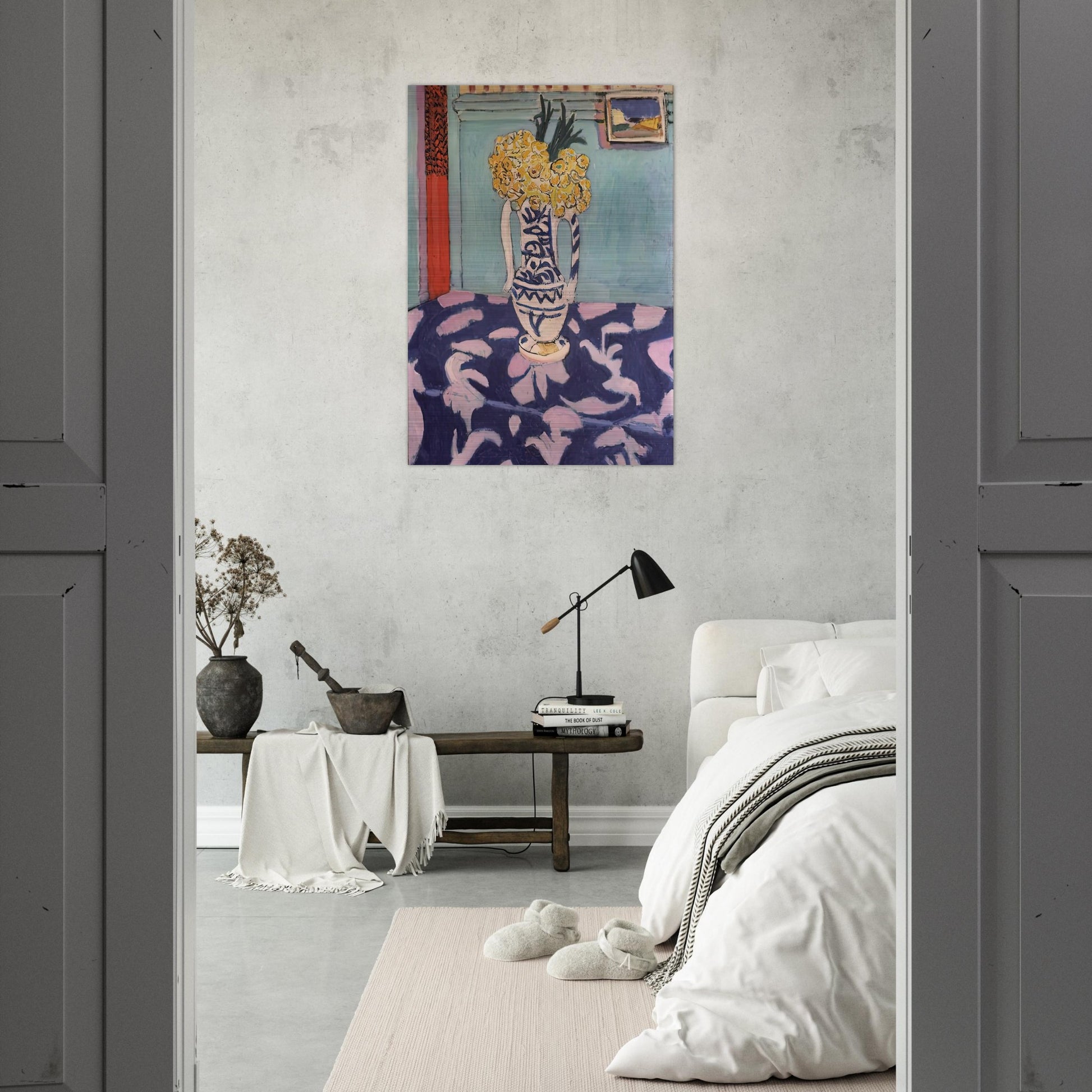 LES COUCOUS TAPIS BLEU ET ROSE 1911 - Henri Matisse Brushed Aluminum Print - 70x100 cm / 28x40 inches | Henri Matisse Aluminum Print | Henri Matisse Prints