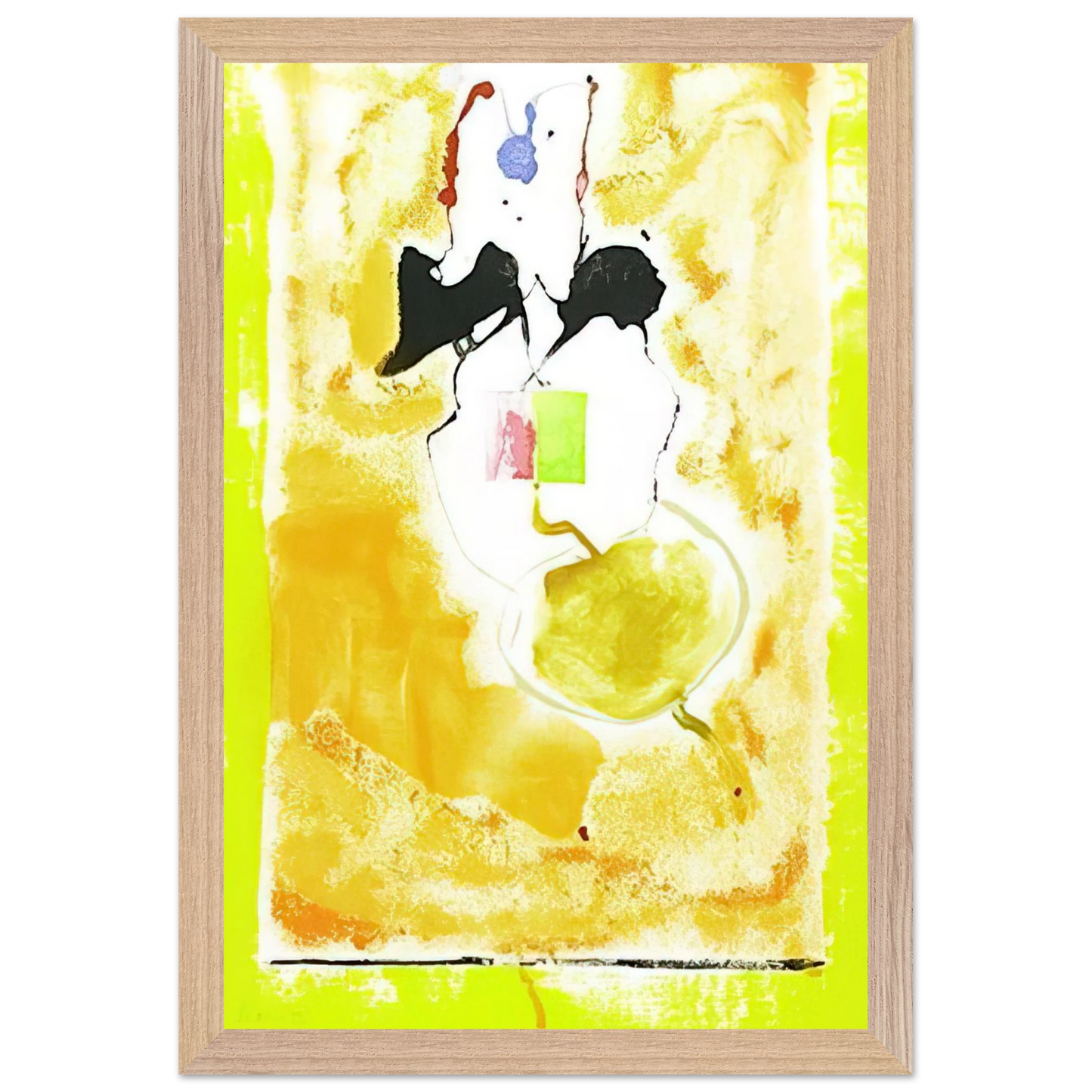 Helen Frankenthaler - Solar Imp - 2001 Wall art - 70x100 cm / 28x40 inches - Premium Wooden Framed Poster With Fine Art Paper-canvas - Black frame