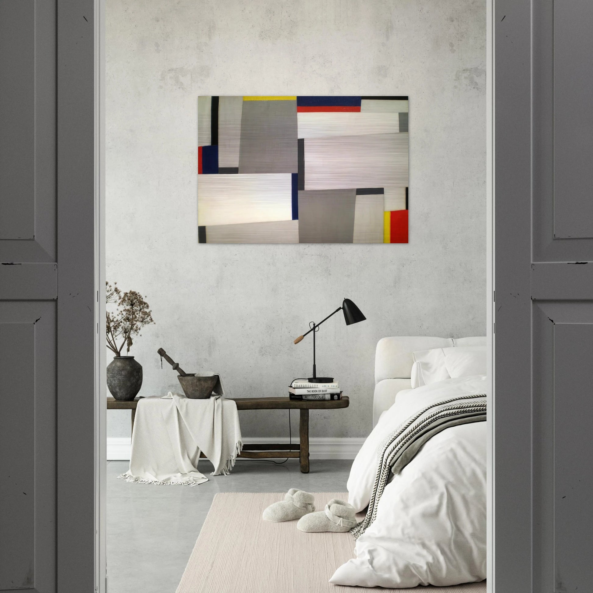 Relational Painting #73 - 1954 - Fritz Glarner Brushed Aluminum Print - 70x100 cm / 28x40 inches | Fritz Glarner Aluminum Print | Fritz Glarner Prints
