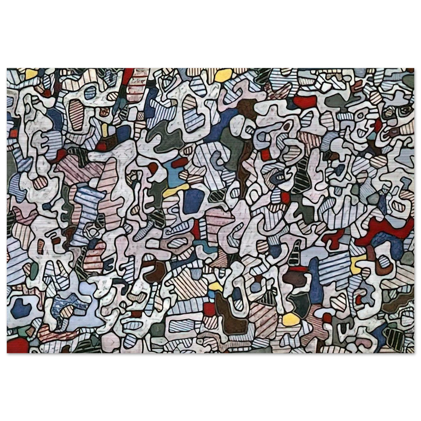 L HOURLOUPE 1966 - Jean Dubuffet Brushed Aluminum Print - 70x100 cm / 28x40 inches | Jean Dubuffet Aluminum Print | Jean Dubuffet Prints
