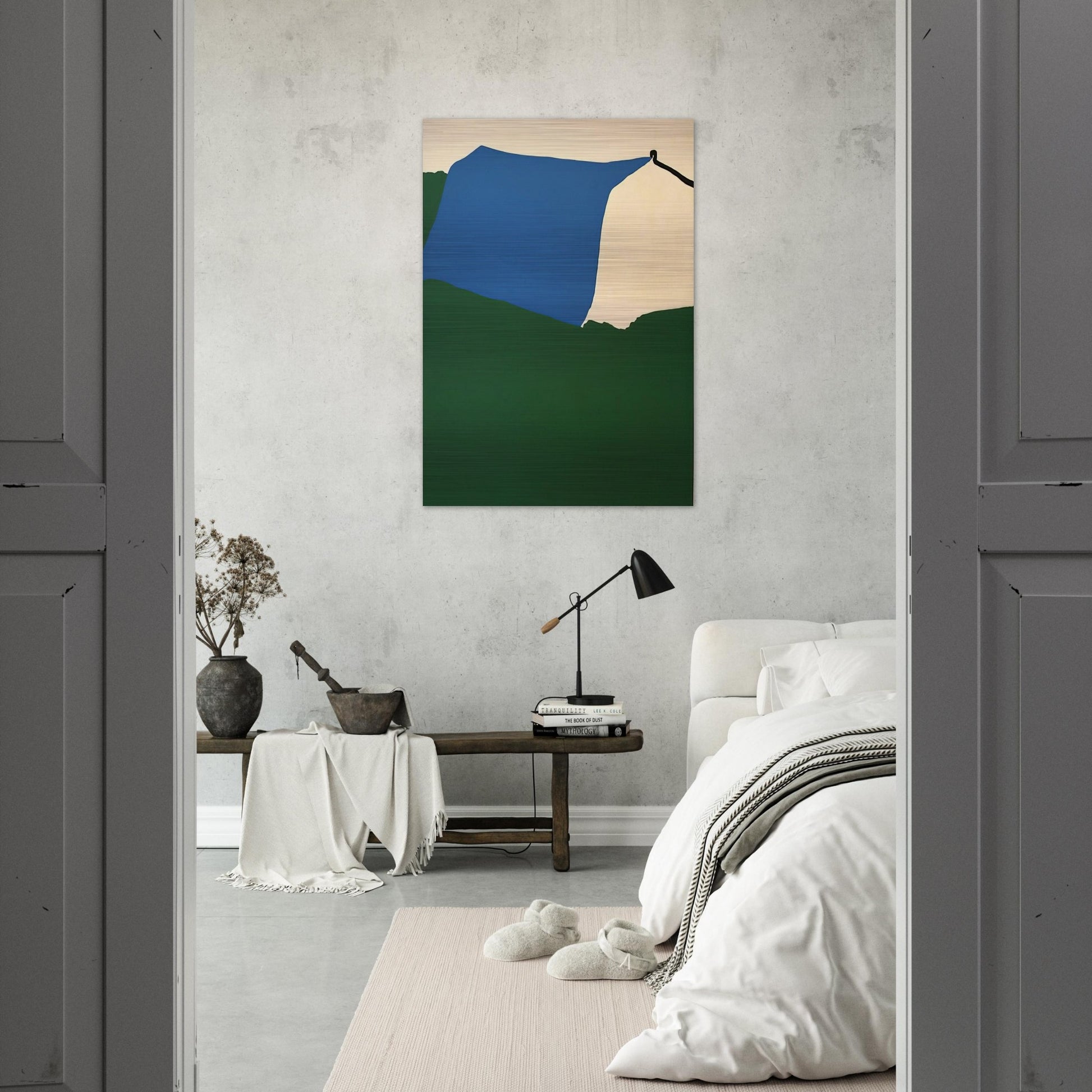Camping II - 1970 - Raoul De Keyser Brushed Aluminum Print - 70x100 cm / 28x40 inches | Raoul De Keyser Aluminum Print | Raoul De Keyser Prints