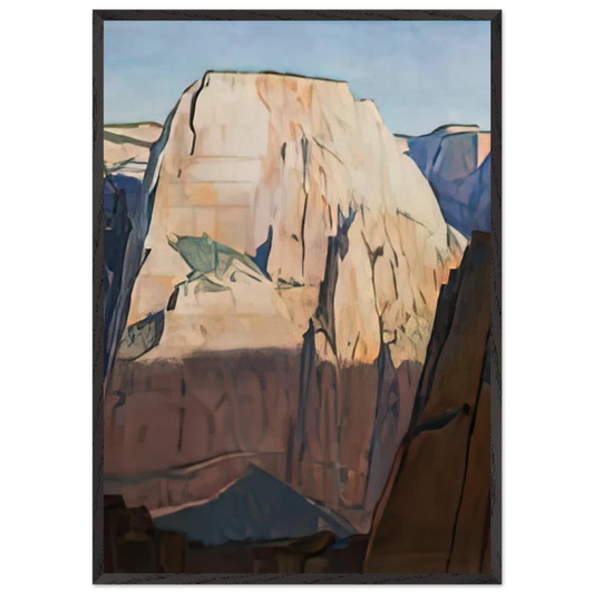 GREAT WHITE THRONE ZION CANYON UTAH 1933 - Maynard Dixon 70x100 cm / 28x40 inches Framed Art Print – Black Wooden Frame | Maynard Dixon Paintings