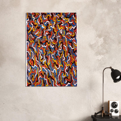 Squiggles - Sol LeWitt Brushed Aluminum Print - 70x100 cm / 28x40 inches | Sol LeWitt Aluminum Print | Sol LeWitt Prints