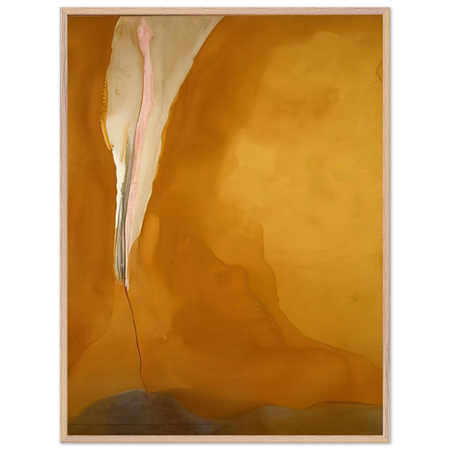 Helen Frankenthaler - Coral Wedge - 1972 Wall art - 30x45 cm / 12x18 inches - Premium Wooden Framed Poster With Fine Art Paper-canvas - Wood frame