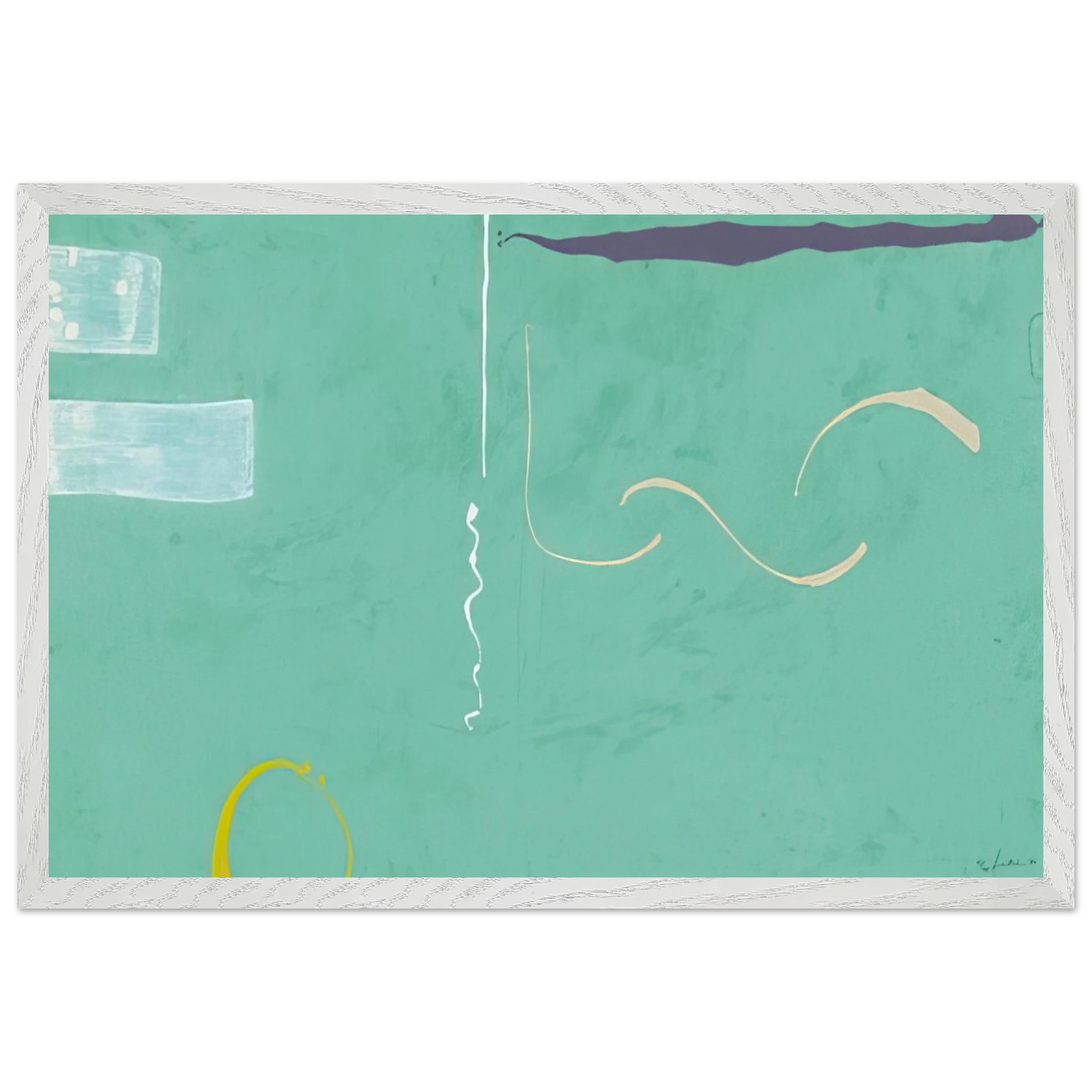 Helen Frankenthaler - Tahiti - 1989 Wall art - 60x80 cm / 24x32 inches - Premium Wooden Framed Poster With Fine Art Paper-canvas - Black frame