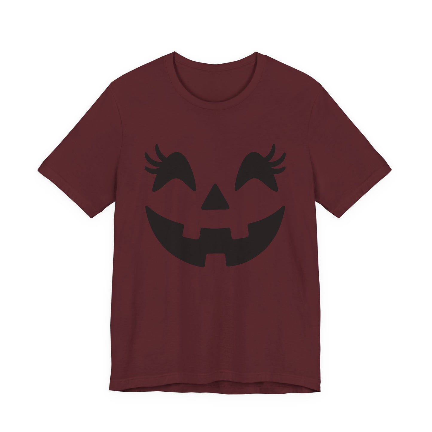 Jack-o'-lantern Gezicht Pompoen Wimpers Halloween Vrouwen Meisjes T-Shirt