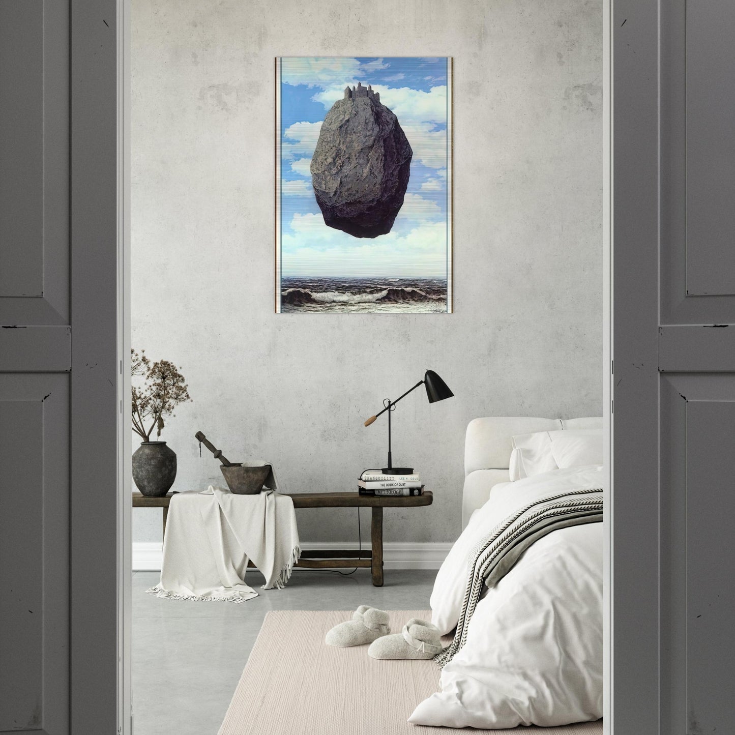 THE CASTLE OF THE PYRENEES 1959 - Rene Magritte Brushed Aluminum Print - 70x100 cm / 28x40 inches | Rene Magritte Aluminum Print | Rene Magritte Prints