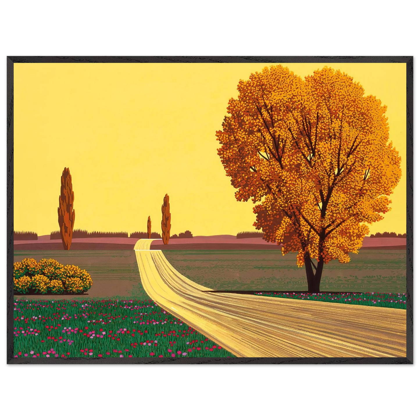 Hiroshi Nagai - Autumn Wall Art - 60x80 cm / 24x32 inches - Fine Art Poster - -